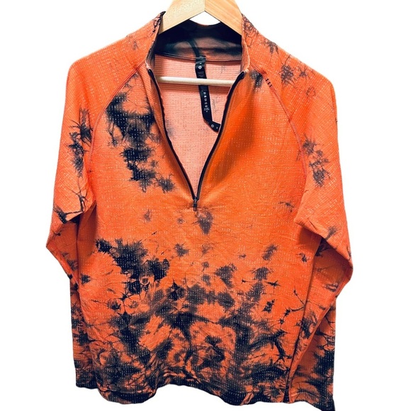 lululemon athletica Other - New! Lululemon Metal Vent Tech Half-Zip 2.0 Disconnect Marble Dye Autumn Red Med